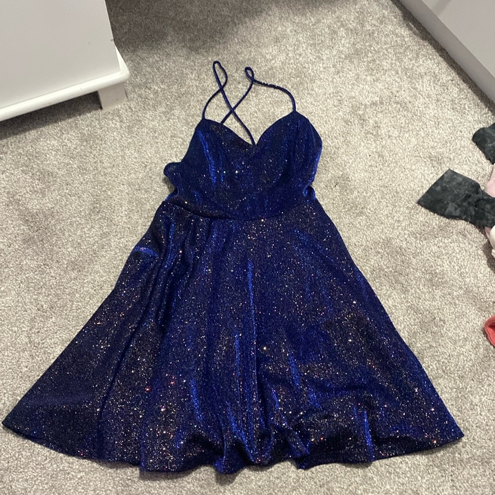 Navy Blue sparkly dress